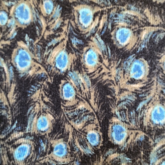 Talbots Blue and Black Feather Pattern Top - Picture 4 of 4